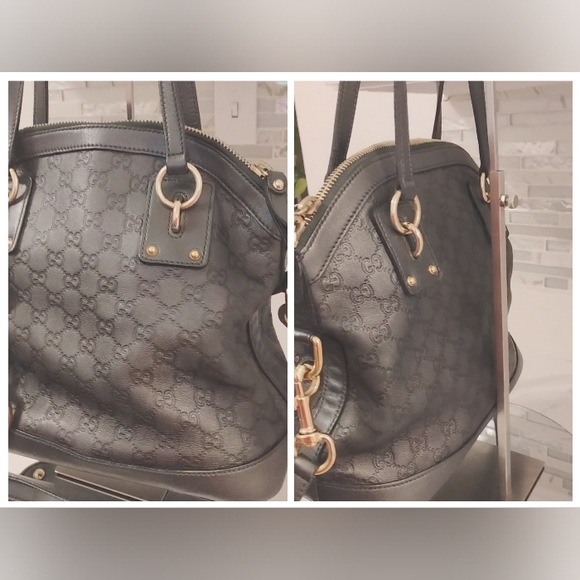 Gucci Guccissima Dome Bag - Metallic Hunter Green - Picture 4 of 16